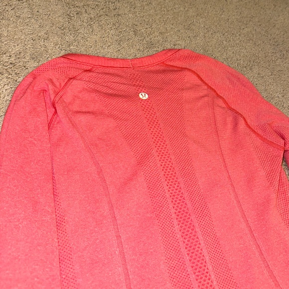 Lululemon Swiftly Tech Long Sleeve Crew - Heathered Lush Coral (Size 6) - Picture 7 of 7